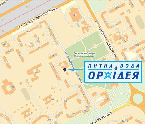 карта смачна вода Орхідея